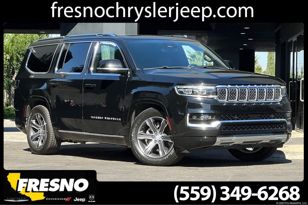 2022 Jeep Grand Wagoneer Series I in Diamond Black — front three-quarter view