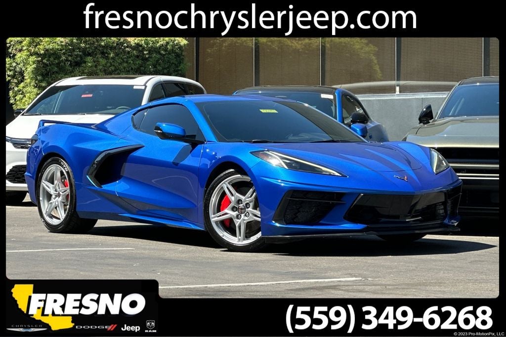 2023 Chevrolet Corvette Stingray 1LT in Elkhart Lake Blue Metallic — front three-quarter view