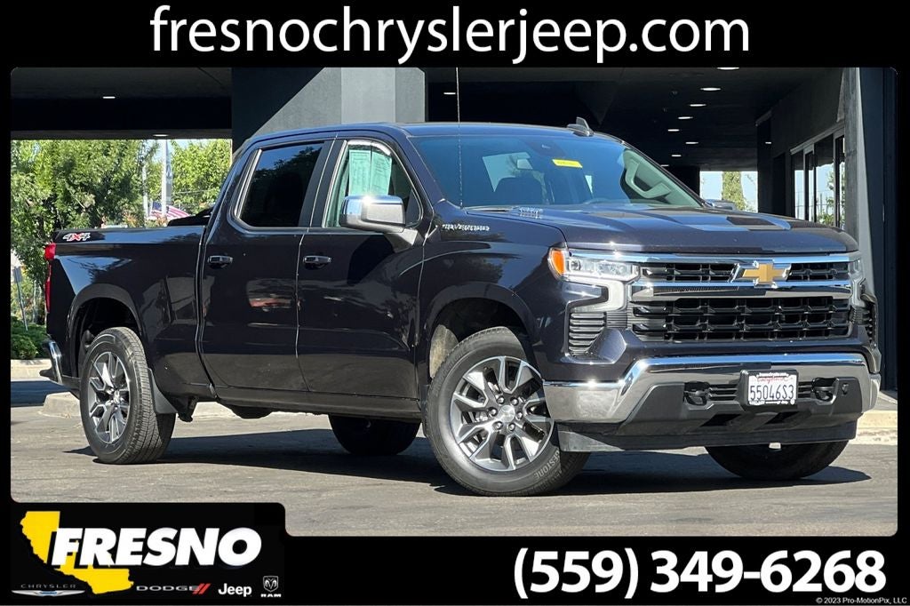 2023 Chevrolet Silverado 1500 LT in Dark Ash Metallic — front three-quarter view